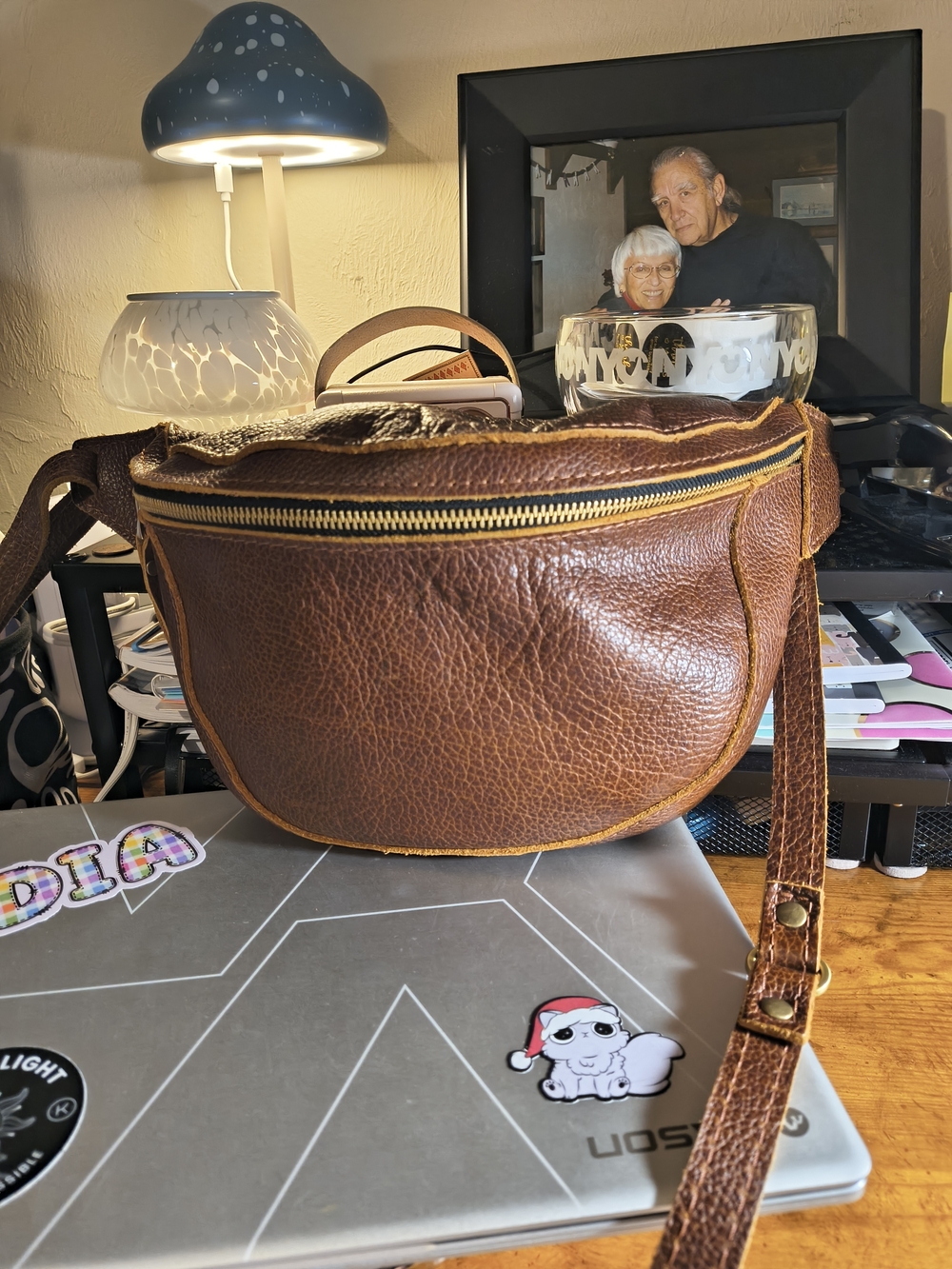 Portland Leather Brown Rustic Leather Belt Bag